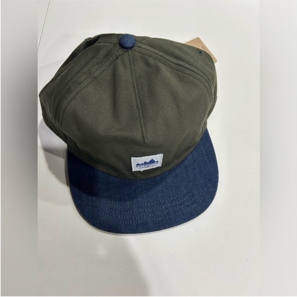 Patagonia Other - Patagonia Men's Range Cap Nest Green Navy Blue Hat NWT Hat Organic Cotton Canvas